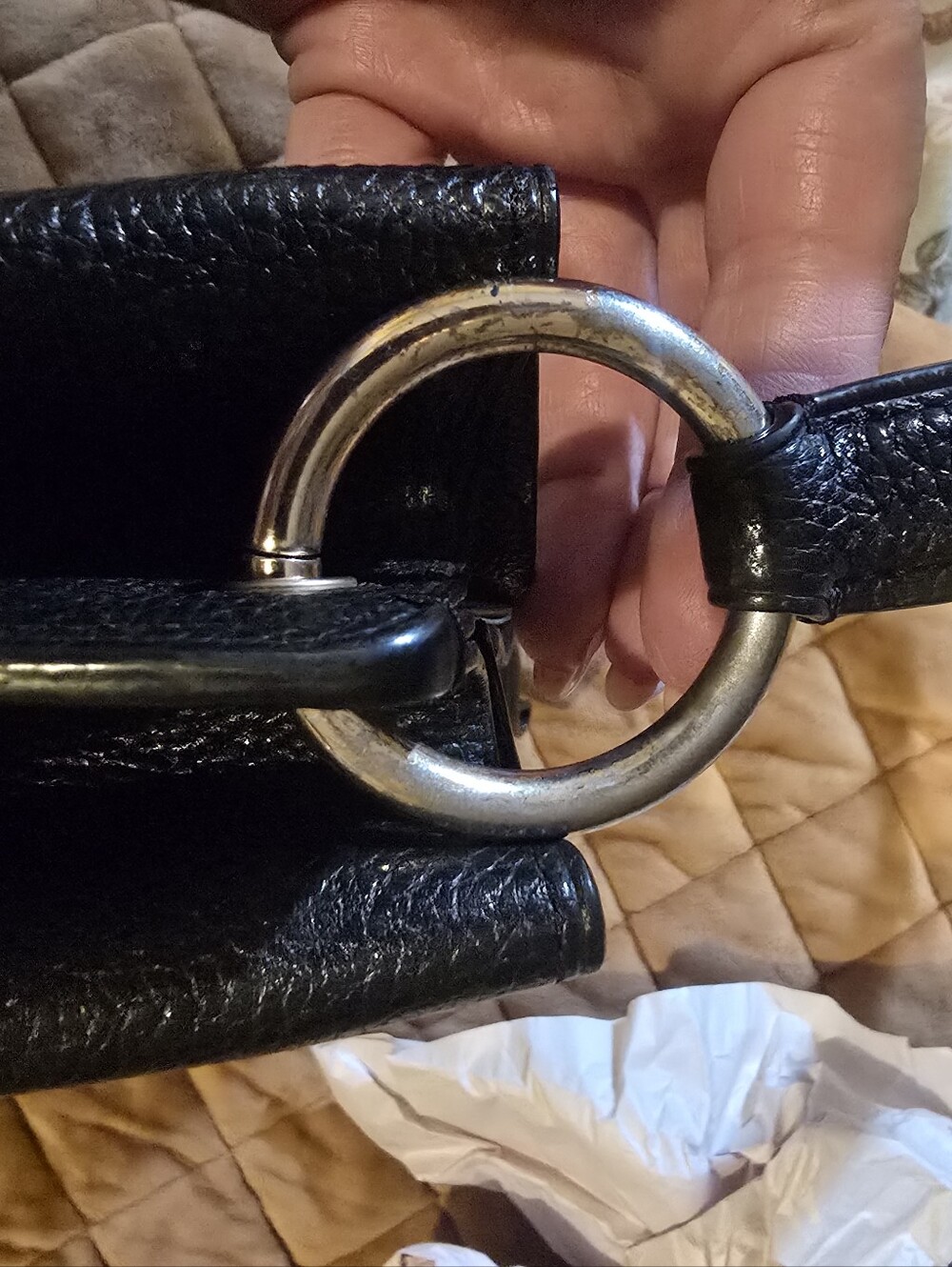 Coach Black Pebbled Leather Shoulder Bag - Picture 4 of 4